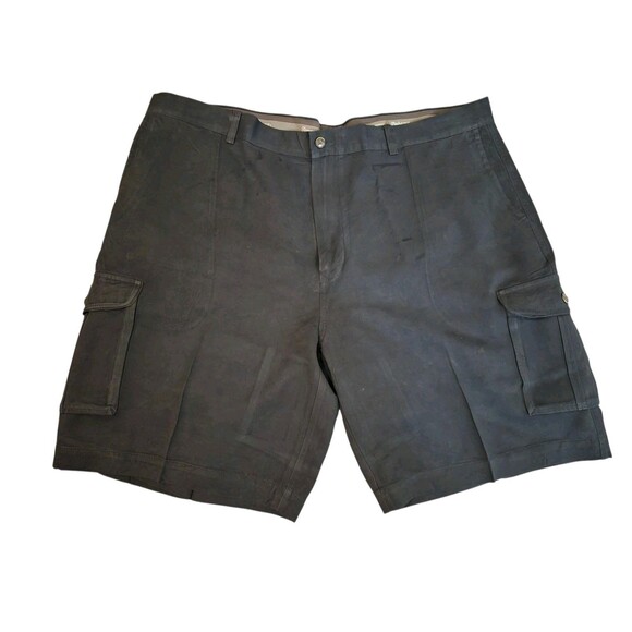 Tommy Bahama Pants - Tommy Bahama Size 44 Black 100% Silk Cargo Shorts Preppy Coastal